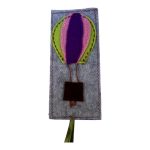 Semn de carte cusut manual 20x10 cm Balon aer cald