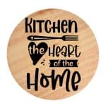 Tocator din lemn, HandMade,  personalizat 'kitchen the heart of the home'