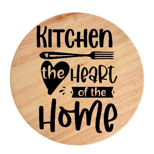 Tocator din lemn, HandMade,  personalizat 'kitchen the heart of the home'