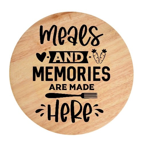 Tocator din lemn, HandMade,  personalizat 'meals and memories are made here'
