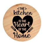 Tocator din lemn, HandMade,  personalizat 'the kitchen is the heart of the home'