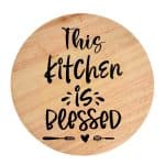Tocator din lemn, HandMade,  personalizat 'this kitchen is blessed'