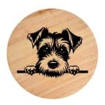 Tablou gravat pe lemn, caine rasa 'AIRDALE TERRIER'