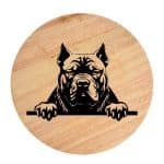 Tablou gravat pe lemn, caine rasa 'AMERICAN BULLY-STANDARD'