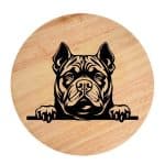 Tablou gravat pe lemn, caine rasa 'AMERICAN BULLY-XL'