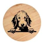 Tablou gravat pe lemn, caine rasa 'BEDLINGTON TERRIER'