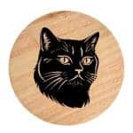 Tablou gravat pe lemn, pisica rasa  'British Shorthair 1'