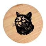 Tablou gravat pe lemn, pisica rasa  'British Shorthair 2'