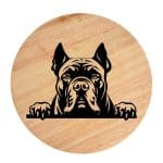 Tablou gravat pe lemn, caine rasa 'CANE CORSO MODEL 1'