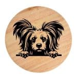 Tablou gravat pe lemn, caine rasa 'CHINESE CRESTED'