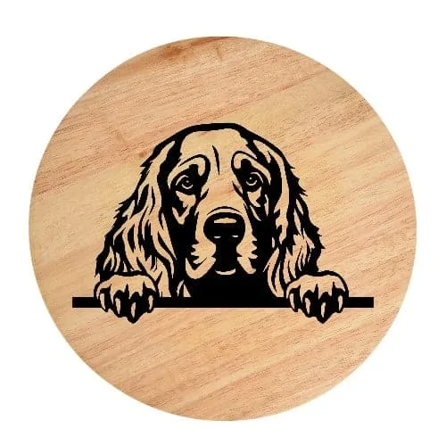 CLUMBER SPANIEL-Photoroom Tablou gravat pe lemn, caine rasa 'CLUMBER SPANIEL' - imagine 1