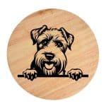 Tablou gravat pe lemn, caine rasa 'SEALYHAM TERRIER'