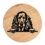 Tablou gravat pe lemn, caine rasa 'STANDARD POODLE'