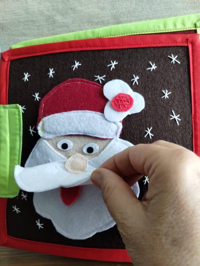 Quiet Book „Santa Claus”, Quiet Book Montessori, Jucărie educativă, Quiet Book de activități - imagine 1