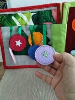 Quiet Book „Santa Claus”, Quiet Book Montessori, Jucărie educativă, Quiet Book de activități - imagine 2