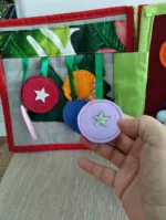 Quiet Book „Santa Claus”, Quiet Book Montessori, Jucărie educativă, Quiet Book de activități - imagine 2