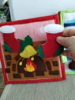Quiet Book „Santa Claus”, Quiet Book Montessori, Jucărie educativă, Quiet Book de activități - imagine 6