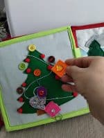 Quiet Book „Santa Claus”, Quiet Book Montessori, Jucărie educativă, Quiet Book de activități - imagine 7