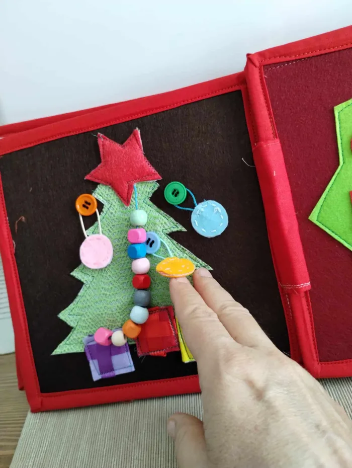 Quiet Book „Rudolph”, Quiet Book Montessori, Jucărie educativă, Quiet Book de activități - imagine 4