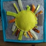 Quiet Book „Floarea Soarelui”, Quiet Book Montessori, Jucărie educativă, Quiet Book de activități