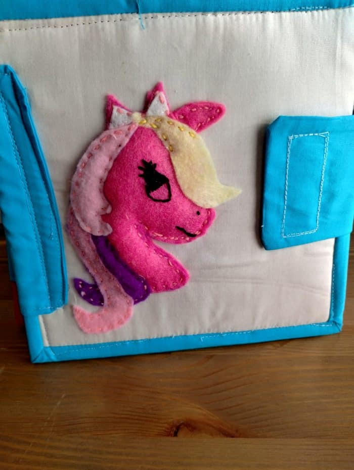 Quiet Book „Unicornul”, Quiet Book Montessori, Jucărie educativă, Quiet Book de activități - imagine 1