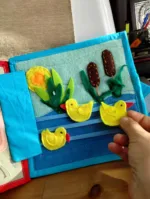 Quiet Book „Unicornul”, Quiet Book Montessori, Jucărie educativă, Quiet Book de activități - imagine 10