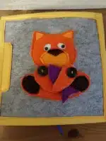 Quiet book handmade din fetru "Pisicuta Rosie"
