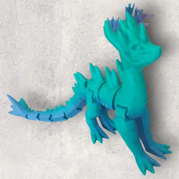 Colorataria de jucării din spumă cu dragon, perfect pentru joc și activități creative.