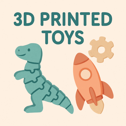Jucării 3D imprimate pentru copii și hobby-uri, educație și divertisment.