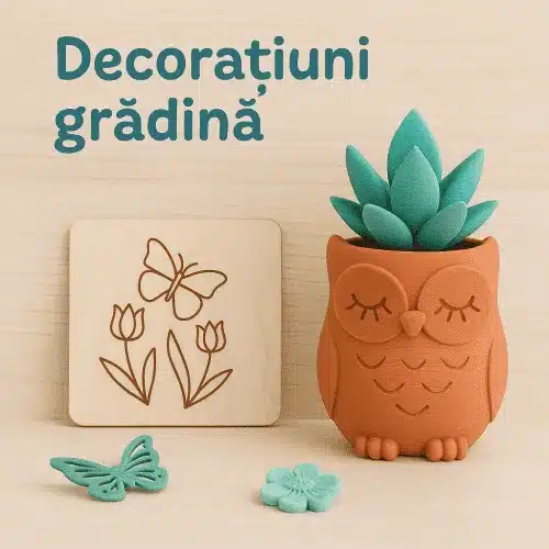 Decoratiuni gradina, ghiveci cu decor pentru plante și jucării din ceramică, idei creative pentru copii দর্শন.