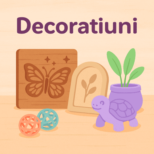 Floare decorativă din lemn și jucării pentru copii, pentru activități creative și educative.