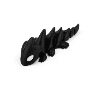 Dragon Negru Articulat 3D – Jucărie Antistres Flexibilă, Miniatură de Colecție, 9 cm Silnic de jucărie din cauciuc în forma de dragon negru, pentru jocuri și activități creative.