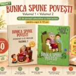 Pachet Bunica spune povești Vol. 1 + Vol. 2, 50 povești educative pentru copii 3–12 ani, bonus audio inclus