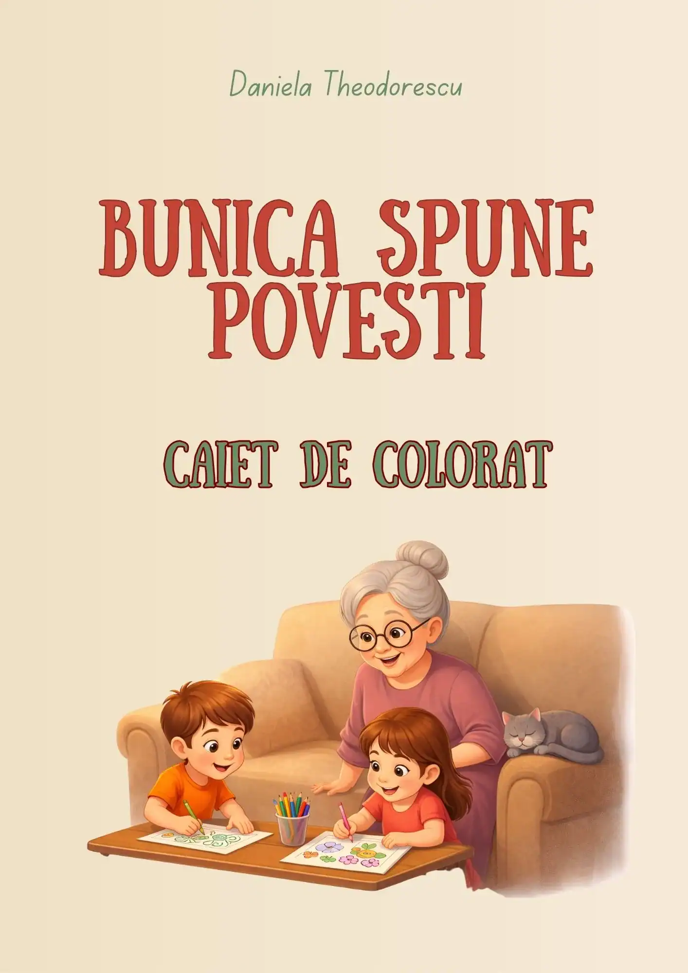 Cartea Bunica Spune Povesti pentru Colorat Cartea pentru copii "Bunica Spune Povesti" cu activități de colorat și povești pentru cei mici.